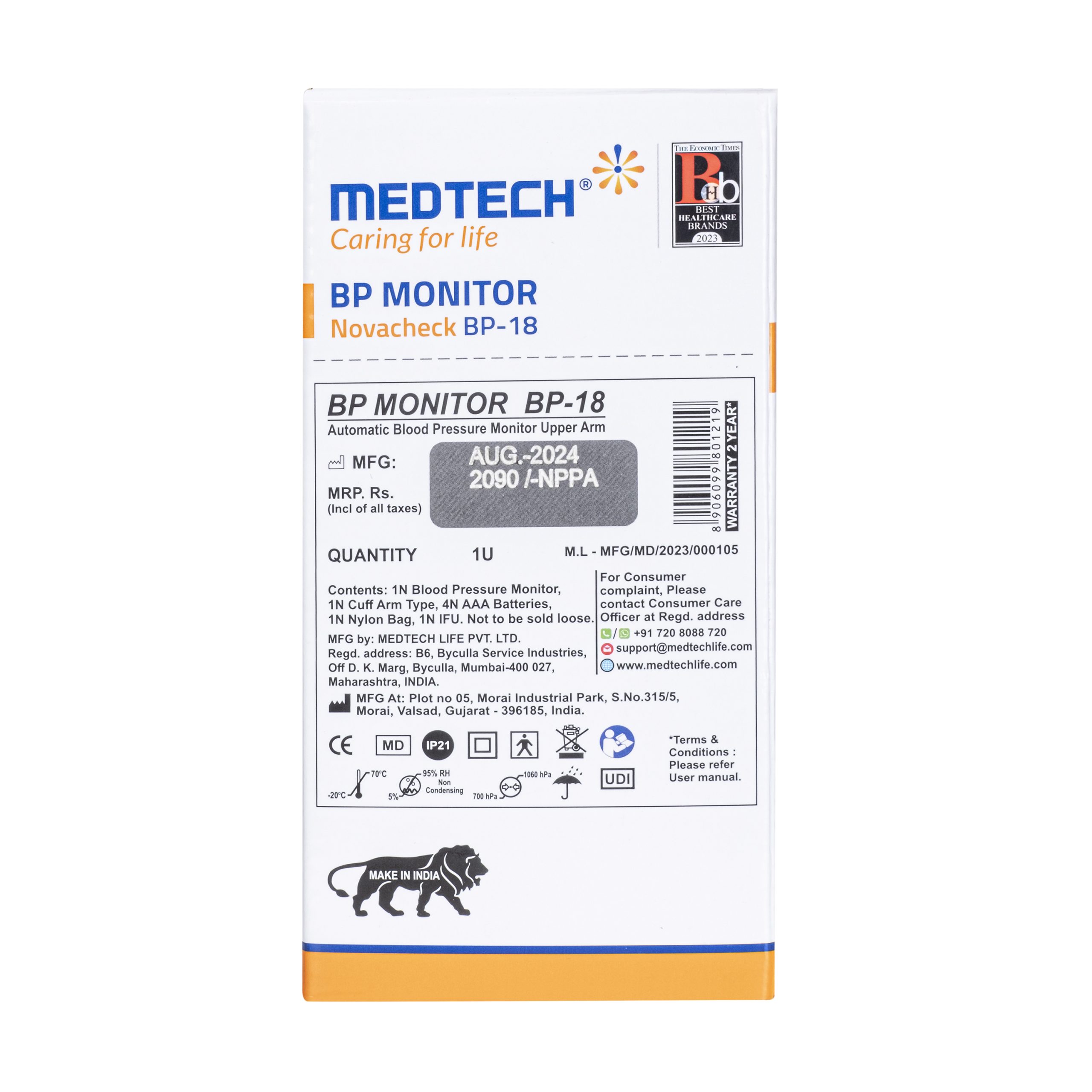 Medtech BP Monitor Novacheck BP- 18 - Image 4